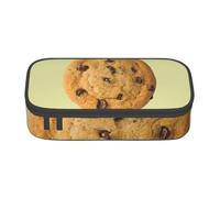 HVTTIOR Astuccio funzionale da donna con stampa di biscotti al cioccolato, grande capacità, 21 x 5 x 9 cm