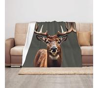 HVTTIOR Beauty Deer Print Versatile 50 X40 in Camping Throw Blanket Cozy Warm Lightweight Blanket for Sofa