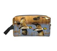 HVTTIOR Hunting Fly Wild Print Toiletries Makeup and Daily Essentials Borsa da viaggio grande capacità con cerniera