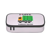 HVTTIOR I Love Garbage Trucks - Astuccio con stampa essenziale, grande capacità, 21 x 5 x 9 cm, borsa funzionale per donne