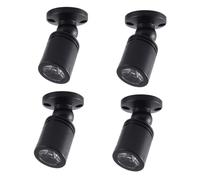 HVZUM 4 mini faretti da soffitto per illuminazione vetrina, 1 W, luce bianca calda, 3000 K, colore nero