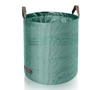 HW CASA 120L Sacchi Giardinaggio Pieghevole,76 * 45cm,Materiale PP Antistrappo Sacco Raccogli Foglie,Riutilizzabile Borsa da Giardino,Robusto Sacco Giardinaggio con Maniglia e Anello di Sostegno