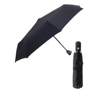 HW CASA Ombrello Pieghevole Antivento 105CM - Automatico 8 Stecche in Fibra di Vetro, Robusto, Compatto e Portatile da Viaggio per Uomo e Donna