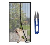 HW CASA Zanzariera Magnetica 140x240 con 34 Potenti Magneti e 2 Blocchi di Peso, Porta Si Chiude da Sola, Tenda per Impedire Ingresso di Mosche e Zanzare, Facile da Installare