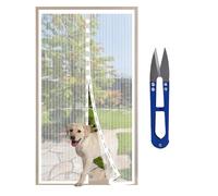 HW CASA Zanzariera Magnetica 140x240 con 34 Potenti Magneti e 2 Blocchi di Peso, Porta Si Chiude da Sola, Tenda per Impedire Ingresso di Mosche e Zanzare, Facile da Installare