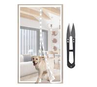 HW CASA Zanzariera Magnetica 140x280 Con 34 Potenti Magneti e 2 Blocchi di Peso, Si Chiude da Sola, Tenda per Impedire Ingresso di Mosche e Zanzare, Facile da Installare