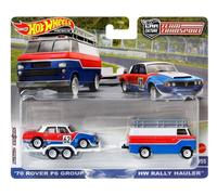 HW Rally Hauler & Rover P6 Group 2 - 1970 - blue / white / red - HOT WHEELS 1:64