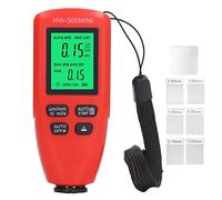HW300 MINI Misuratore di spessore del rivestimento Misuratore digitale di vernice per misurazioni non distruttive su substrati metallici Mini tester portatile per uso industriale (Rossa)