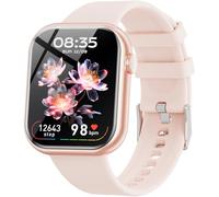 Hwagol 2023 Smartwatch Uomo Donna,1,85' Schermo Orologio Smartwatch con Chiamata Bluetooth e Risposta Vivavoce con Contapassi,Cardiofrequenzimetro da Polso,Orologio Fitness per Android iOS,Pink