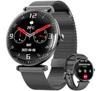 Hwagol Smartwatch Donna, 1.43” Orologio Smartwatch con 2 Cinturini/120+ Sport, Fisiologia Feminile/Frequenza Cardiaca/SpO2/Sonno,Chiamata Bluetooth Smart Watch per Android iOS