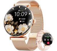 Hwagol Smartwatch Donna, 1.43” Orologio Smartwatch con Fisiologia Feminile/Frequenza Cardiaca/SpO2/Sonno, Orologio Contapassi con 120+ Sport, Chiamata Bluetooth Smart Watch per Android iOS