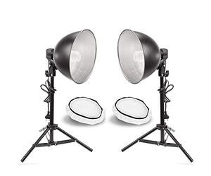 HWAMART ® Mini Studio Kit illuminazione continua con 2x45W 5500K lampadine basamento della luce 0,7 M
