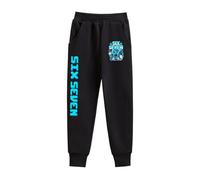 HWBACLSFA Pantaloni per Bambini, Pantaloni Casual con Coulisse per Ragazzi e Ragazze, Pantaloni Sportivi per Bambini con Stampe di Cartoni Animati, Eleganti e Versatili,Black1,140cm