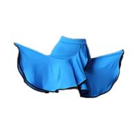 HWBZSZY Bambino Latino Sala da Ballo Danza Gonna Samba ChaCha Pieghe Dancewear Big Swing Lotus Leaf Shape Rave Party Costume Danza Performance Pratica Gonna Corta,Blu,140