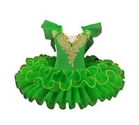 HWBZSZY Professionale Balletto Tutù Vestito Bambini Colorato Lago dei Cigni Ballerina Partito Danza Costume Lucido Paillettes Ginnastica Danza Body Sala da ballo Dancewear per le ragazze,Verde,120cm