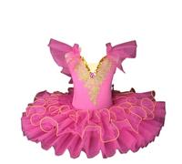 HWBZSZY Professionale Balletto Tutù Vestito Bambini Colorato Lago dei Cigni Ballerina Partito Danza Costume Lucido Paillettes Ginnastica Danza Body Sala da ballo Dancewear per le ragazze,Pink 2,160cm