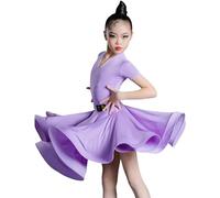 HWBZSZY Ragazze dei Bambini Abiti Latini Rumba Samba Tango Sala da Ballo Vestito Standard Salsa Gonne Danza Danza Concorso Party Costume,A1,120