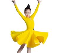 HWBZSZY Ragazze dei Bambini Abiti Latini Rumba Samba Tango Sala da Ballo Vestito Standard Salsa Gonne Danza Danza Concorso Party Costume,A7,120