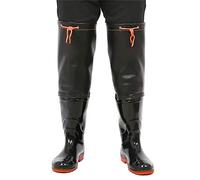 HWBZSZY Stivali Pioggia Super Alti 60 Cm, Stivali da Trampoliere Impermeabili Uomo Scarpe Pesca Antiscivolo Resistenti all'Usura in PVC/Nylon Stivali da Trampoliere Leggeri in Gomma 36-47,Nero,44 EU