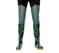 HWBZSZY Trampolieri Stivali di Gomma Leggeri Impermeabili, Uomo Donna Scarpe da Pesca in PVC/Nylon Alte 65 Cm Stivali da Caccia Suola Morbida Antiscivolo Scarpe da Barca per Esterni 35-45,Verde,39 EU