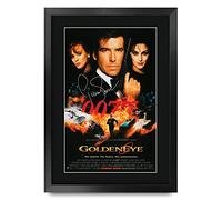 HWC Trading 007 - Stampa autografata di James Bond 007 con cornice o senza cornice, Occhio d'oro, A3