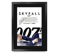 HWC Trading 007 - Stampa autografata di James Bond 007 con cornice o senza cornice, Skyfall, A3