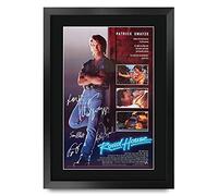 HWC Trading A3 Ven Roadhouse Interpreti Patrick Swayze Regali da The Printed Image L'Autografi Poster per Il Film Ricordato dai Tifosi -FR A3 Framed