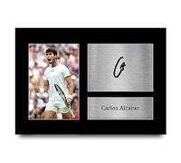 HWC Trading A4 Carlos Alcaraz Regali Stampati Autografo Firmato Immagine Per Gli Appassionati Di Tennis Memorabilia - A4