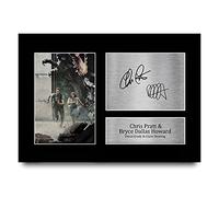 HWC Trading A4 Chris Pratt & Bryce Dallas Howard Jurassic World Regali Stampati Autografo Firmato Immagine Per Gli Appassionati Di Memorabilia Di Film - A4 Incorniciato