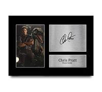 HWC Trading A4 Chris Pratt Jurassic World Regali Stampati Autografo Firmato Immagine Per Gli Appassionati Di Memorabilia Di Film - A4 Incorniciato