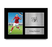 HWC Trading A4 Erling Haaland Norway Regali Stampati Autografo Firmato Foto Per Gli Appassionati Di Calcio E Sostenitori