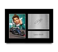 HWC Trading A4 Lance Stroll Aston Martin Regali Stampati Autografo Firmato Immagine Per F1 Formula 1 Corse Tifosi - A4