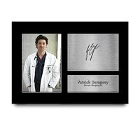 HWC Trading A4 Patrick Dempsey Grey's Anatomy Derek Shepherd Regali Stampati Autografo Firmato Immagine Per Gli Appassionati Di Programma Televisivo - A4