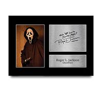 HWC Trading A4 Roger L Jackson Scream Ghost Face Regali Stampati Autografo Firmato Immagine Per Gli Appassionati Di Memorabilia Di Film - A4 Incorniciato