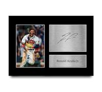 HWC Trading A4 Ronald Acuna Jr Atlanta Braves Regali Stampati Autografo Firmato Immagine Per Gli Appassionati Di Baseball Memorabilia - A4