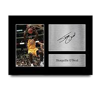 HWC Trading A4 Shaquille O'Neal LA Lakers Regali Stampati Autografo Firmato Immagine Per Gli Appassionati Di Basket Memorabilia