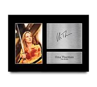 HWC Trading A4 Uma Thurman Kill Bill The Bride Regali Stampati Autografo Firmato Immagine Per Gli Appassionati Di Memorabilia Di Film