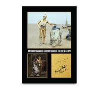 HWC Trading Anthony Daniels & Kenny Baker Star Wars C-3PO & R2-D2 Regali Stampati Autografo Firmato Immagine Per Gli Appassionati Di Memorabilia Di Film - A4 Solo Stampa (ID-005148)