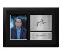 HWC Trading Bruce Willis The Sixth Sense Malcolm Crowe Regali Stampati Autografo Firmato Immagine Per Gli Appassionati Di Memorabilia Di Film - A4 Incorniciato (ID-011690)