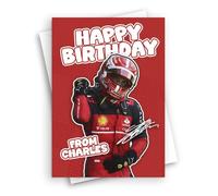 HWC Trading Charles LeClerc Ferrari F1 Fan biglietto di auguri - A5 (ID-005662)