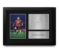 HWC Trading Christian Pulisic AC Milan Regali Stampati Autografo Firmato Foto Per Gli Appassionati Di Calcio E Sostenitori - A4 Incorniciato