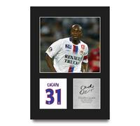 HWC Trading Claudio Cacapa Lyon Regali Stampati Autografo Firmato Foto Per Gli Appassionati Di Calcio E Sostenitori - A4 Ritratto