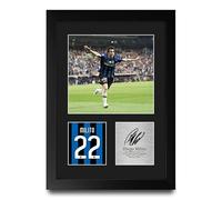 HWC Trading Diego Milito Inter Milan Regali Stampati Autografo Firmato Foto Per Gli Appassionati Di Calcio E Sostenitori - A4 Ritratto Incorniciato