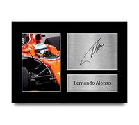 HWC Trading Fernando Alonso A4 Senza Cornice Firmato Regalo Visualizzazione Delle Foto Print Immagine Autografo Stampato Per F1 Appassionati Di Formula Uno