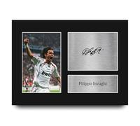 HWC Trading Filippo Inzaghi AC Milan Regali Stampati Autografo Firmato Foto Per Gli Appassionati Di Calcio E Sostenitori - A4