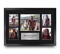 HWC Trading Foto autografata di Ryan Reynolds Deadpool FR A3 per i fan dei cimeli del film, formato A3, con cornice