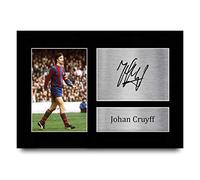 HWC Trading Foto autografata stampata di Johan Cruyff Barcelona, formato A4, per fan e tifosi, formato A4