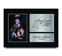 HWC Trading Foto autografata stampata di Sylvester Stallone Rambo John, formato A4, per i fan dei cimeli del cinema, formato A4