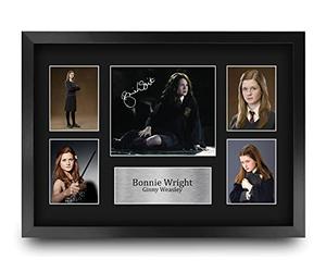 HWC Trading FR A3 Bonnie Wright Harry Potter Ginny Weasley I Regali Hanno Stampato L'Esposizione Firmata Dell'Immagine Dell'Autografo Per I Tifosi Di Memorabilia Di Film - A3 Framed