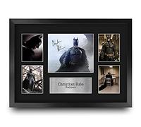 HWC Trading FR A3 Christian Bale Batman The Dark Knight Regali Stampati Autografo Firmato Immagine Per Gli Appassionati Di Memorabilia Di Film - A3 Framed